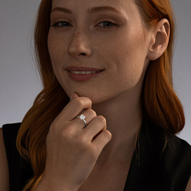 Кольцо SOKOLOV - Серебро 925, Фианит (арт. 94013714)