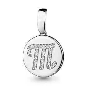 Подвеска Аквамарин - Серебро 925, Фианит (арт. 24030А.5)