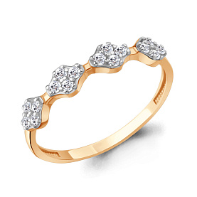 Кольцо Аквамарин - Серебро 925, Фианит (арт. 600710А.6)