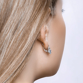 Серьги SOKOLOV - Серебро 925, Топаз, Фианит (арт. 92021177)