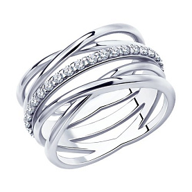 Кольцо SOKOLOV - Серебро 925, Фианит (арт. 94010510)