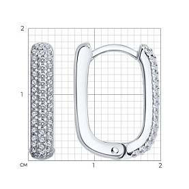 Серьги SOKOLOV - Серебро 925, Фианит (арт. 94027663-91)