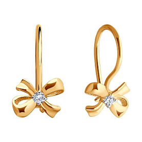 Серьги Diamant - Золото 585, Фианит (арт. 51-120-02132-1)