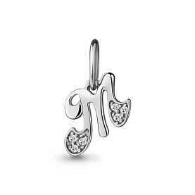 Подвеска Аквамарин - Серебро 925, Фианит (арт. 23177А.5)