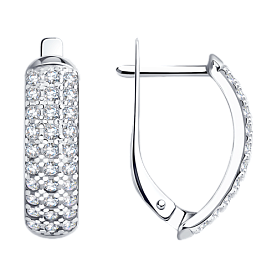 Серьги SOKOLOV - Серебро 925, Фианит (арт. 94020058)