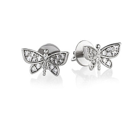 Серьги Галатея - Серебро 925, Фианит (арт. 3023.1)