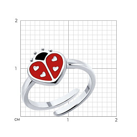 Кольцо Diamant - Серебро 925, Эмаль (арт. 94-110-02166-1)