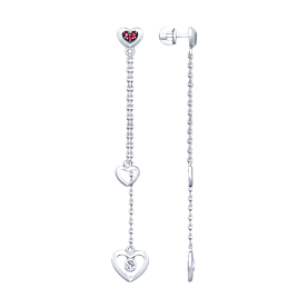 Серьги SOKOLOV - Серебро 925, Фианит (арт. 94023096)