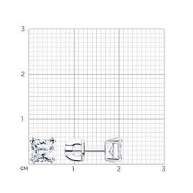 Серьги SOKOLOV - Серебро 925, Фианит (арт. 94021725)