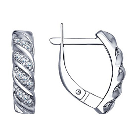 Серьги SOKOLOV - Серебро 925, Фианит (арт. 94022464)