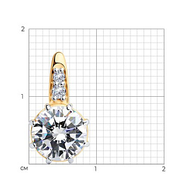 Подвеска SOKOLOV - Серебро 925, Фианит (арт. 93030557)