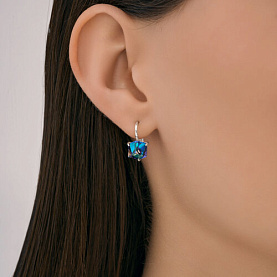 Серьги Diamant - Серебро 925, Синтетический коралл (арт. 94-120-02383-2)