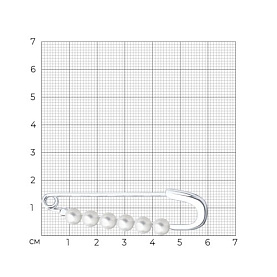 Булавка Diamant - Серебро 925, Жемчуг синтетический (арт. 94-140-00066-1)
