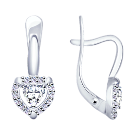 Серьги SOKOLOV - Серебро 925, Swarovski (арт. 89020102)