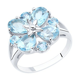 Кольцо SOKOLOV - Серебро 925, Топаз (арт. 92011855)