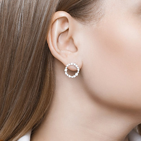 Серьги SOKOLOV - Серебро 925, Фианит (арт. 94023515)