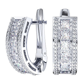 Серьги POKROVSKY - Серебро 925, Фианит (арт. 2101664-00775)