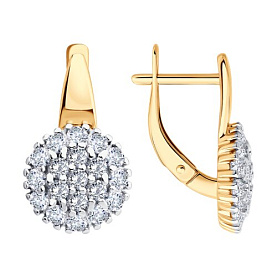 Серьги SOKOLOV - Серебро 925, Фианит (арт. 93022457)