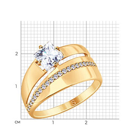 Кольцо SOKOLOV - Серебро 925, Фианит (арт. 93010782)