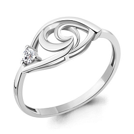 Кольцо Аквамарин - Серебро 925, Фианит (арт. 67321А.5)