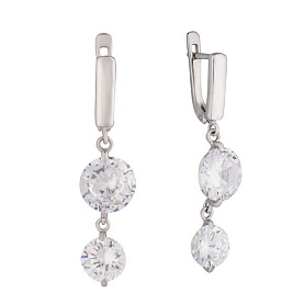 Серьги Мастер Клио - Серебро 925, Фианит (арт. 22С0096С)