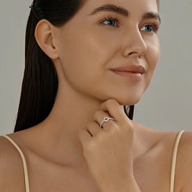 Кольцо SOKOLOV - Серебро 925, Фианит (арт. 94013845)