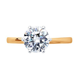 Кольцо SOKOLOV - Серебро 925, Swarovski (арт. 89010075)