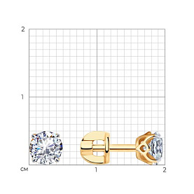 Серьги SOKOLOV - Серебро 925, Фианит (арт. 93022269)