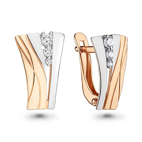 Серьги Аквамарин - Золото 375, Фианит (арт. 46163.8)