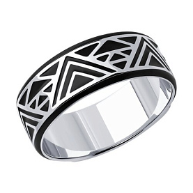 Кольцо Diamant - Серебро 925, Эмаль (арт. 94-110-01843-1)