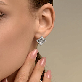 Серьги SOKOLOV - Серебро 925, Фианит (арт. 94027358)