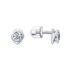 Серьги SOKOLOV - Серебро 925, Фианит (арт. 94021692)