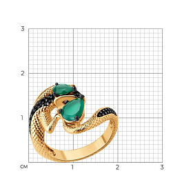 Кольцо SOKOLOV - Серебро 925, Агат, Фианит (арт. 92014564)