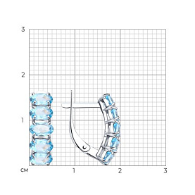 Серьги SOKOLOV - Серебро 925, Топаз (арт. 92021028)