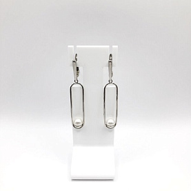 Серьги FRESH - Серебро 925, Жемчуг культивированный (арт. PI-E03538-X-W-PN-X-X)