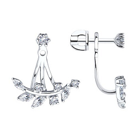 Серьги SOKOLOV - Серебро 925, Фианит (арт. 94025952)