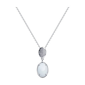 Колье SOKOLOV - Серебро 925, Лунный камень, Фианит (арт. 83070030)