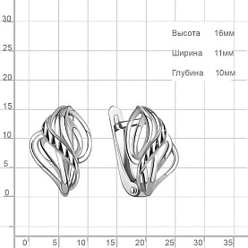 Серьги Аквамарин - Серебро 925 (арт. 31922.5)