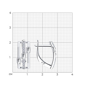 Серьги Diamant - Серебро 925, Фианит (арт. 94-120-00798-1)