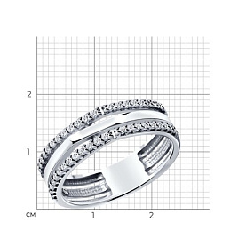Кольцо SOKOLOV - Серебро 925, Фианит (арт. 94013696)