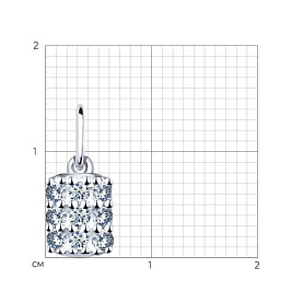 Подвеска SOKOLOV - Серебро 925, Фианит (арт. 94031346)