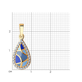 Подвеска Diamant - Серебро 925, Фианит, Эмаль (арт. 93-130-01582-1)