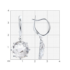 Серьги SOKOLOV - Серебро 925, Горный хрусталь (арт. 92022568)