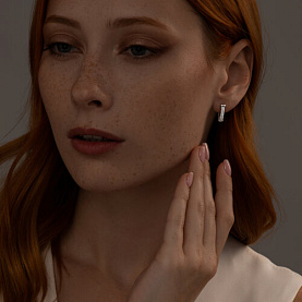 Серьги SOKOLOV - Серебро 925, Фианит (арт. 94021783)