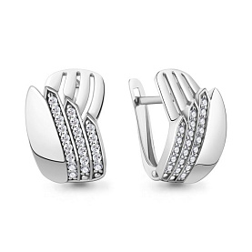 Серьги Аквамарин - Серебро 925, Фианит (арт. 49860А.5)