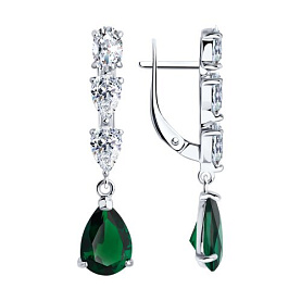 Серьги SOKOLOV - Серебро 925, Фианит (арт. 94026775)