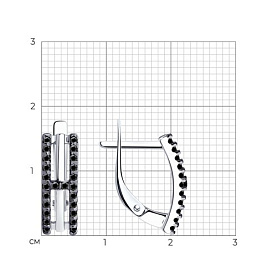 Серьги Diamant - Серебро 925, Фианит (арт. 94-120-01514-1)
