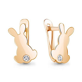 Серьги Аквамарин - Серебро 925, Фианит (арт. 49409А.6)