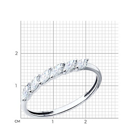 Кольцо SOKOLOV - Серебро 925, Фианит (арт. 94013836)