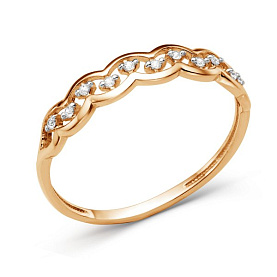 Кольцо ЮФ Династия - Золото 585, Фианит (арт. 000671-1102)